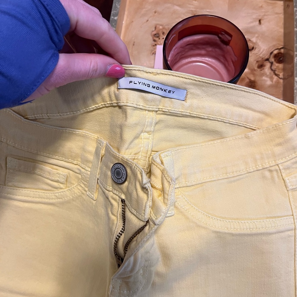 Flying Monkey Yellow Skinny Jeans - Picture 2 of 2